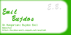 emil bujdos business card